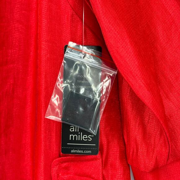 Ali Miles Shimmer Wire Collar Shirt Jacket Womens Plus Sz 2X Wired Collar Artsy - Picture 8 of 8